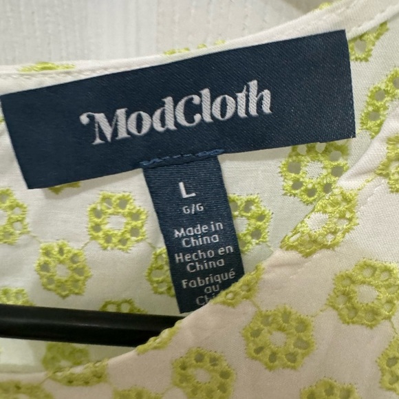 ModCloth Day Trippin Eyelet Trapeze Dress Size Large - Picture 5 of 6